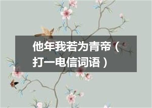 他年我若为青帝（打一电信词语）