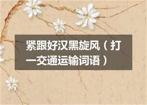 紧跟好汉黑旋风（打一交通运输词语）