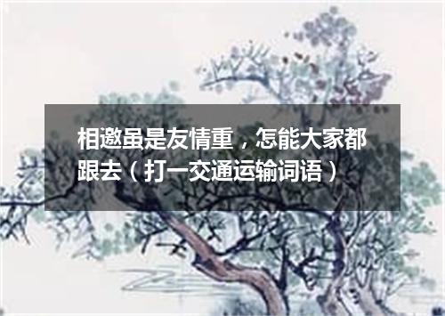 相邀虽是友情重，怎能大家都跟去（打一交通运输词语）