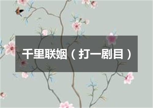 千里联姻（打一剧目）