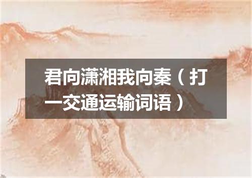君向潇湘我向秦（打一交通运输词语）