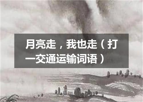 月亮走，我也走（打一交通运输词语）