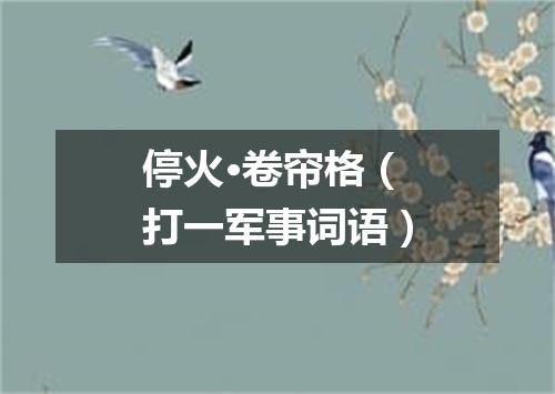 停火·卷帘格（打一军事词语）