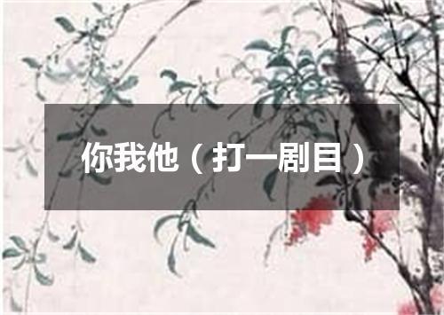 你我他（打一剧目）