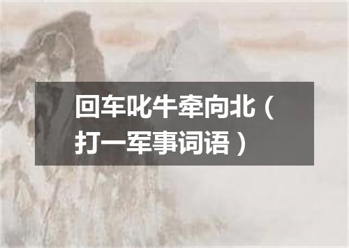 回车叱牛牵向北（打一军事词语）