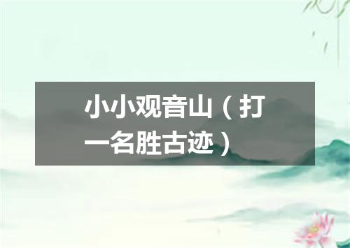 小小观音山（打一名胜古迹）