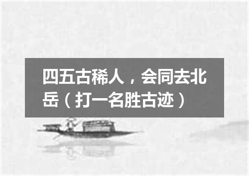 四五古稀人，会同去北岳（打一名胜古迹）