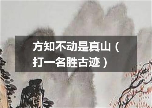 方知不动是真山（打一名胜古迹）
