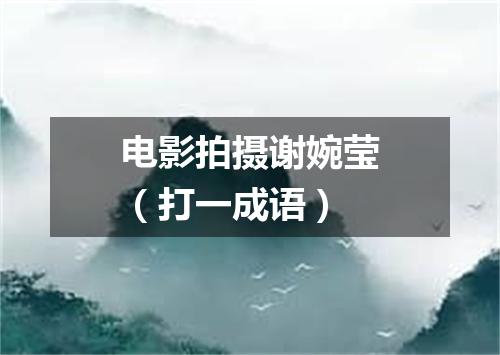 电影拍摄谢婉莹（打一成语）