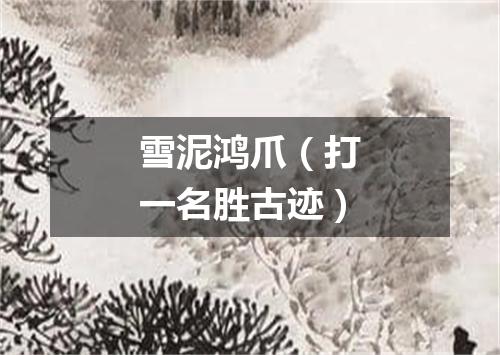 雪泥鸿爪（打一名胜古迹）