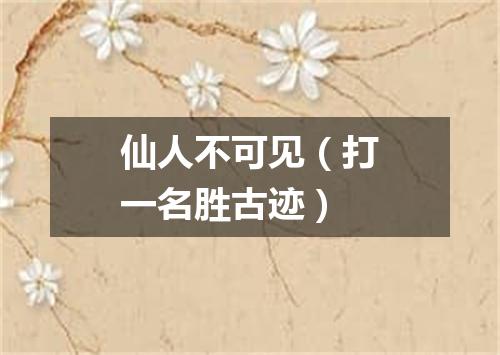 仙人不可见（打一名胜古迹）