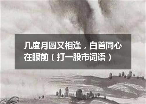 几度月圆又相逢，白首同心在眼前（打一股市词语）