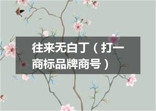 往来无白丁（打一商标品牌商号）