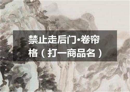 禁止走后门·卷帘格（打一商品名）