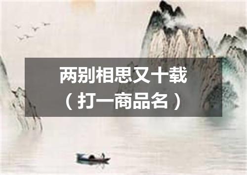 两别相思又十载（打一商品名）