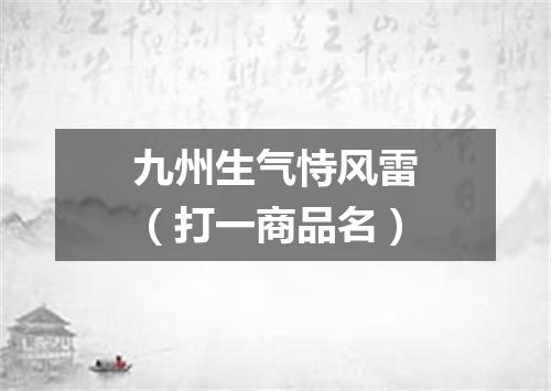 九州生气恃风雷（打一商品名）
