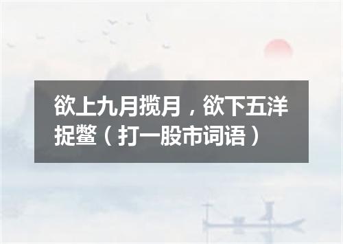 欲上九月揽月，欲下五洋捉鳖（打一股市词语）