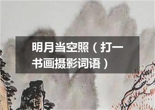 明月当空照（打一书画摄影词语）