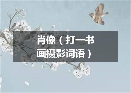 肖像（打一书画摄影词语）