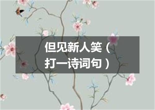 但见新人笑（打一诗词句）