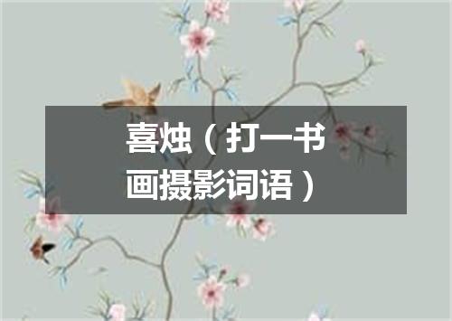 喜烛（打一书画摄影词语）