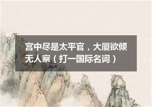 宫中尽是太平官，大厦欲倾无人察（打一国际名词）