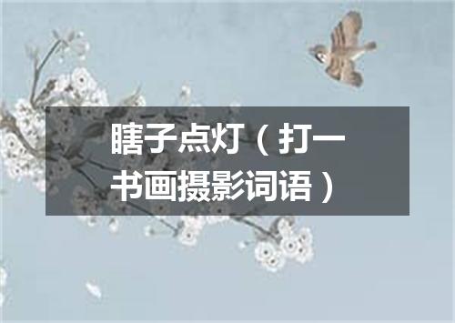 瞎子点灯（打一书画摄影词语）