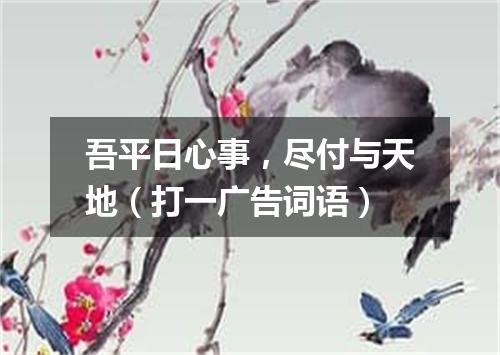 吾平日心事，尽付与天地（打一广告词语）