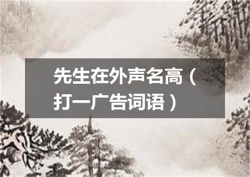 先生在外声名高（打一广告词语）