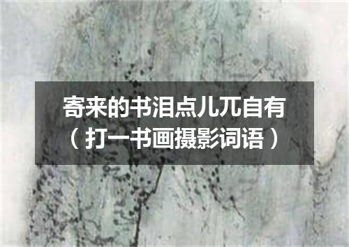寄来的书泪点儿兀自有（打一书画摄影词语）