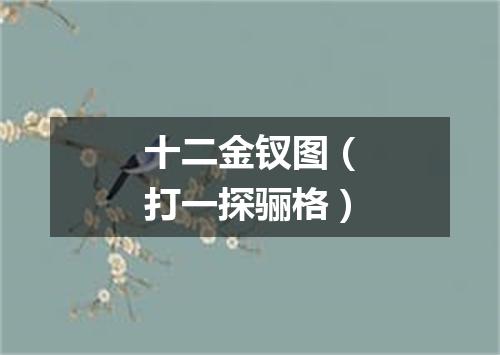 十二金钗图（打一探骊格）