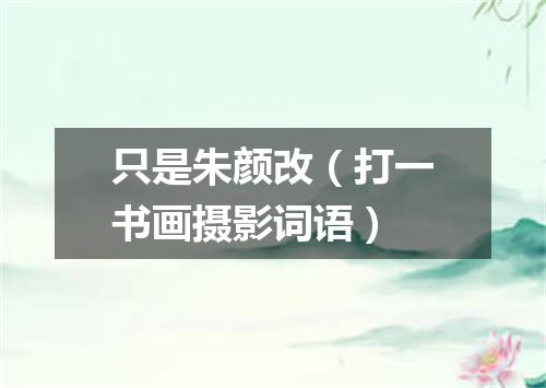 只是朱颜改（打一书画摄影词语）