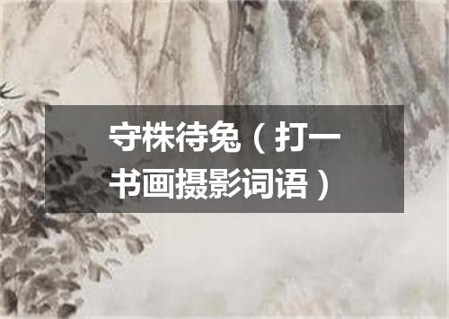 守株待兔（打一书画摄影词语）