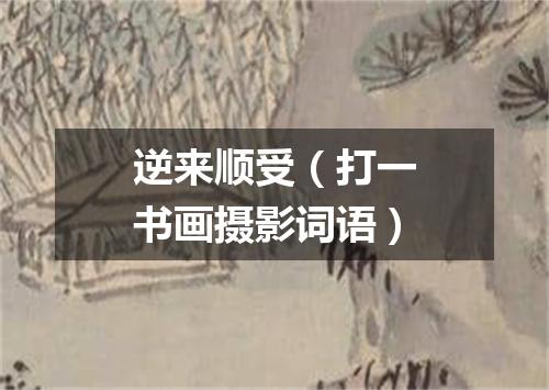 逆来顺受（打一书画摄影词语）