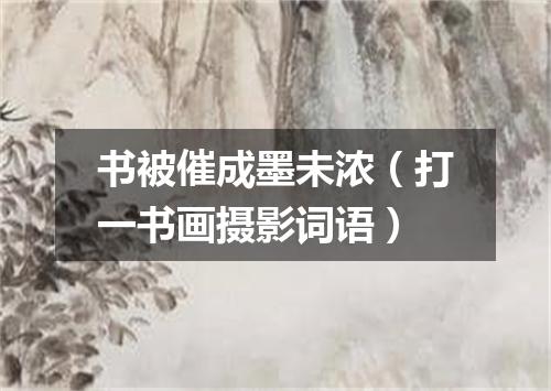 书被催成墨未浓（打一书画摄影词语）