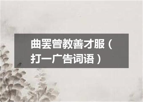 曲罢曾教善才服（打一广告词语）
