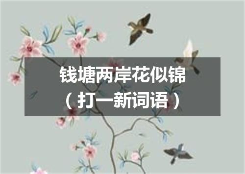 钱塘两岸花似锦（打一新词语）