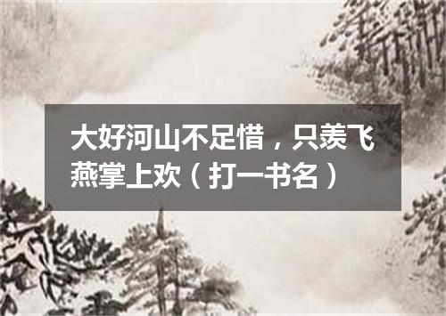 大好河山不足惜，只羡飞燕掌上欢（打一书名）