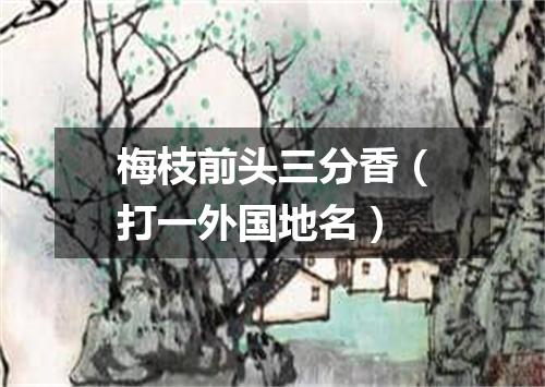 梅枝前头三分香（打一外国地名）
