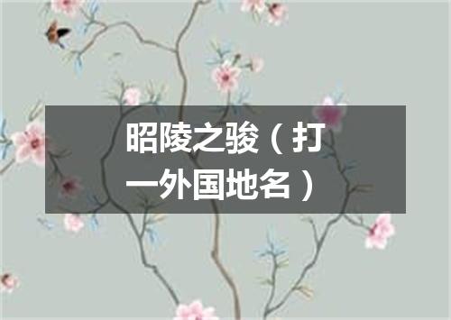 昭陵之骏（打一外国地名）