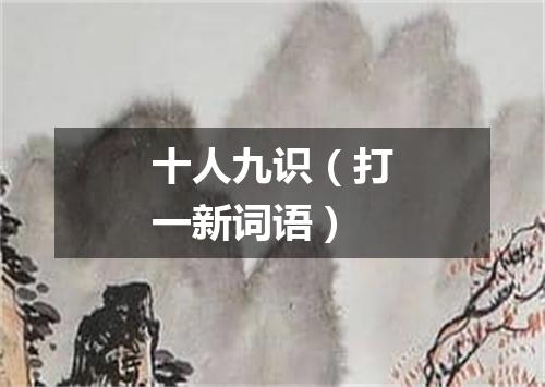 十人九识（打一新词语）