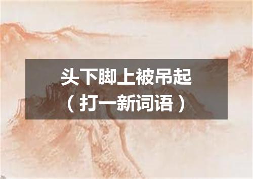 头下脚上被吊起（打一新词语）