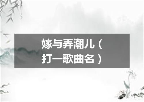 嫁与弄潮儿（打一歌曲名）