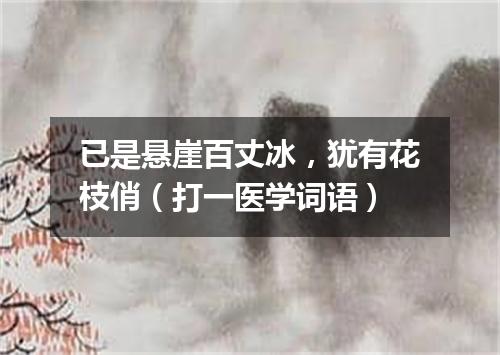 已是悬崖百丈冰，犹有花枝俏（打一医学词语）