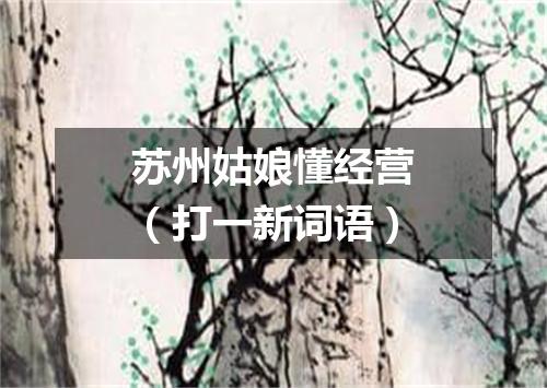 苏州姑娘懂经营（打一新词语）