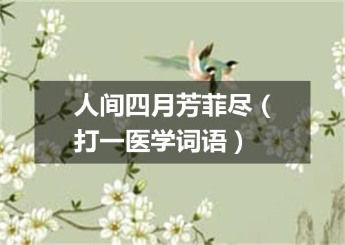 人间四月芳菲尽（打一医学词语）