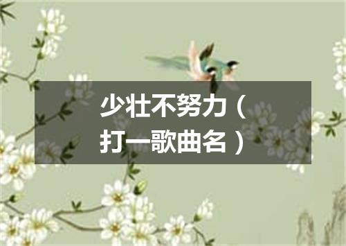 少壮不努力（打一歌曲名）