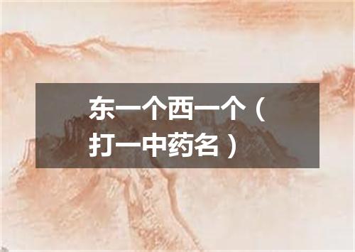 东一个西一个（打一中药名）