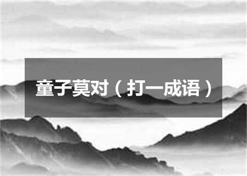 童子莫对（打一成语）
