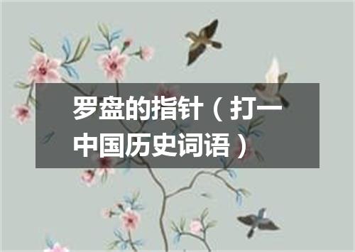 罗盘的指针（打一中国历史词语）
